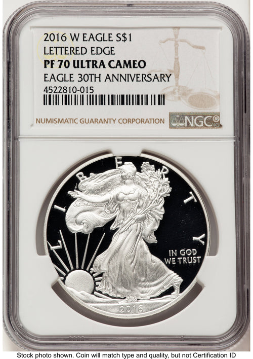 2016-W Proof Silver Eagle 1 oz Brown Label NGC PF70