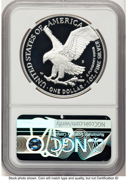 2021-S TY2 Proof Silver Eagle 1 oz 2022 US Mint Releases Mike Castle NGC PF70