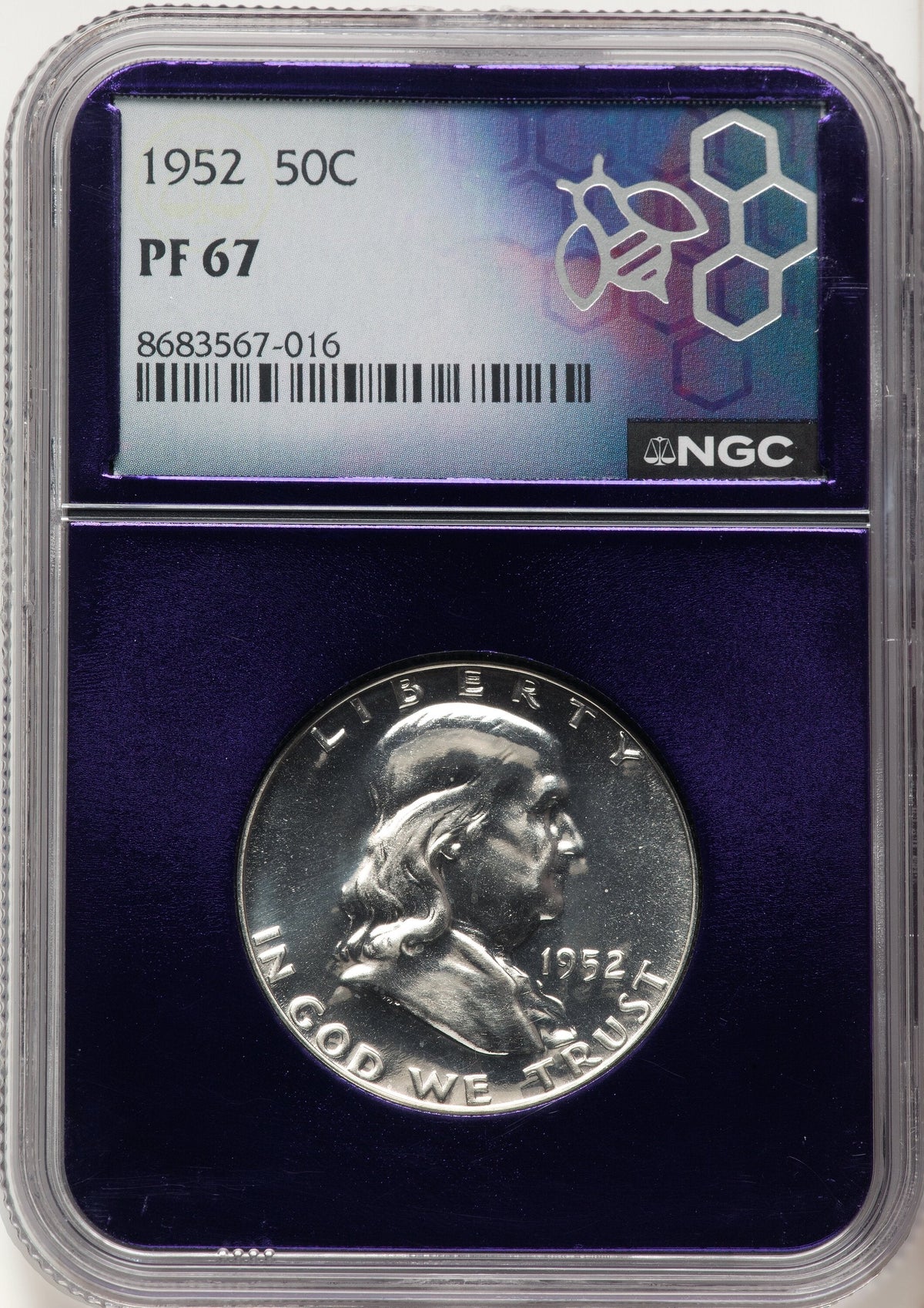 1952 50C Proof Franklin Half Dollar NGC PR67
