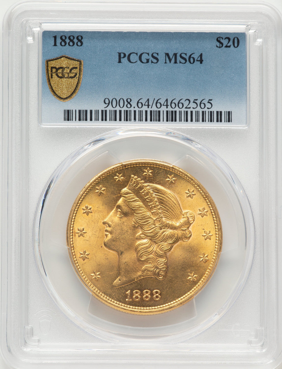 1888 $20 Liberty Double Eagle PCGS MS64