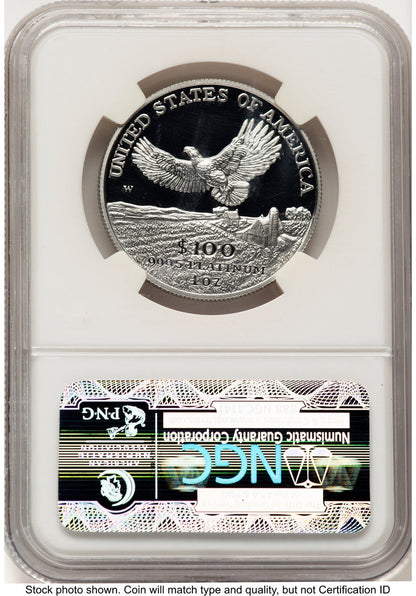 2000-W Proof Platinum Eagle 1 oz Brown Label NGC PF70
