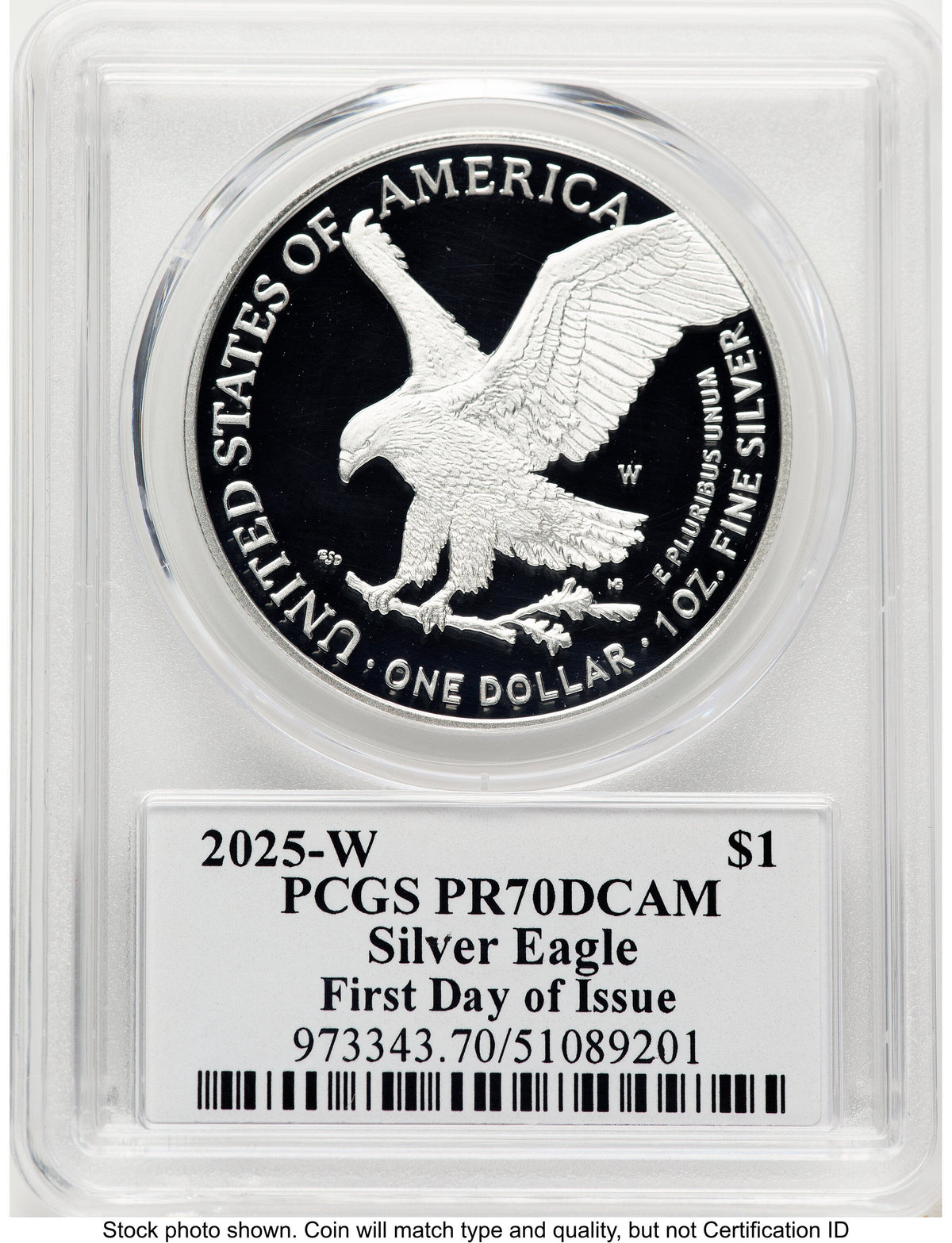 2025-W Proof Silver Eagle 1 oz FDI David Hall PCGS PR70
