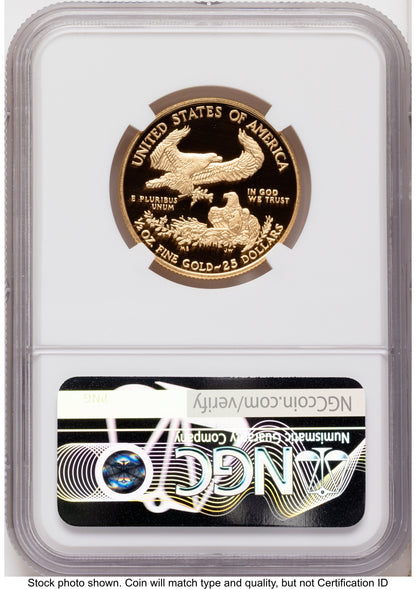2011-W Proof Gold Eagle 1/2 oz NGC PF70 Ed Moy