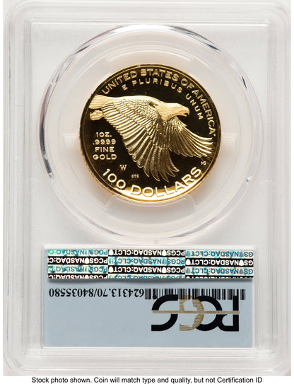 2017-W G$100 American Liberty High Relief FDI Flag PCGS PR70