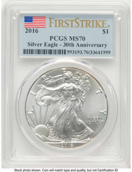2016 Silver Eagle FS Flag PCGS MS70