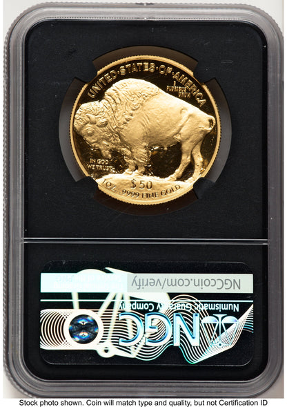 2023-W Proof Gold Buffalo 1 oz FDI Anna Cabral Prestige Treasurer Series NGC PF70