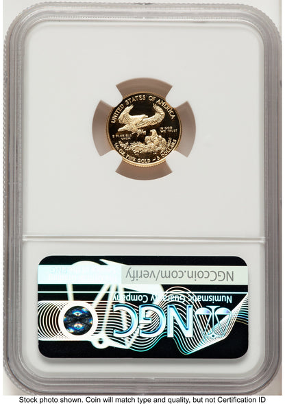 2018-W Proof Gold Eagle 1/10 oz Red Book NGC PF70
