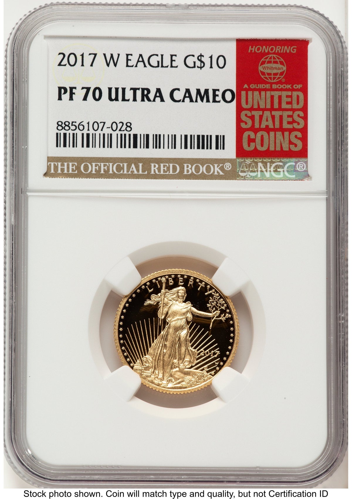 2017-W Proof Gold Eagle 1/4 oz Red Book NGC PF70