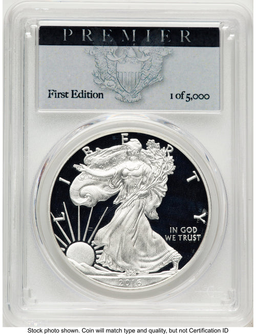 2016-W Proof Silver Eagle 1 oz Premier Label PCGS PR70