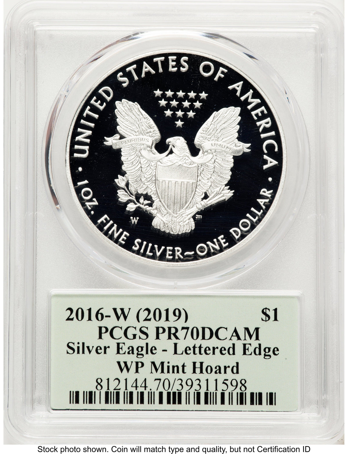 2016-W Proof Silver Eagle 1 oz WP Mint Hoard Thomas Cleveland Minuteman PCGS PR70
