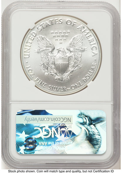 2017-(W) Silver Eagle FDI Kenneth Bressett Red Book NGC MS70