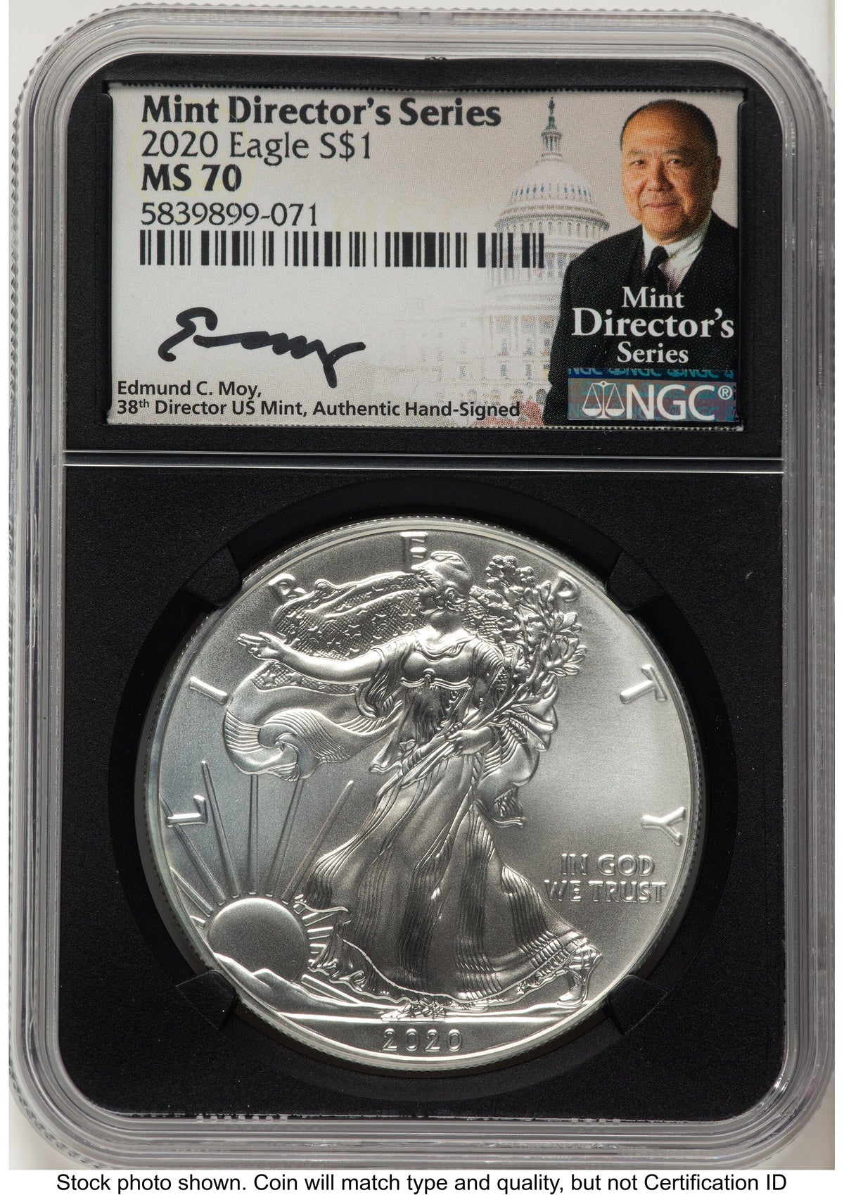 2020 Silver Eagle Mint Director's Series NGC MS70 Ed Moy