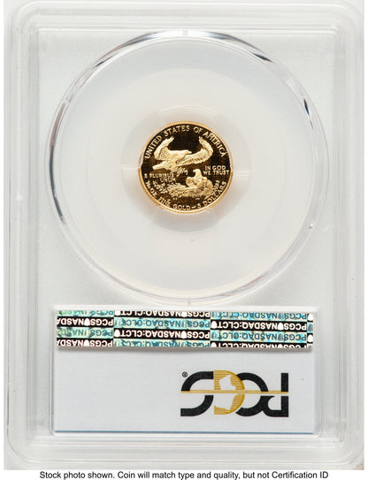 1992-P Proof Gold Eagle 1/10 oz Blue Gradient PCGS PR70