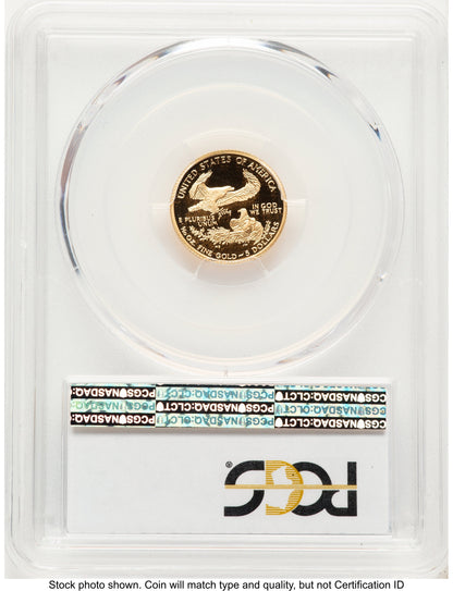 2002-W Proof Gold Eagle 1/10 oz Blue Gradient PCGS PR70