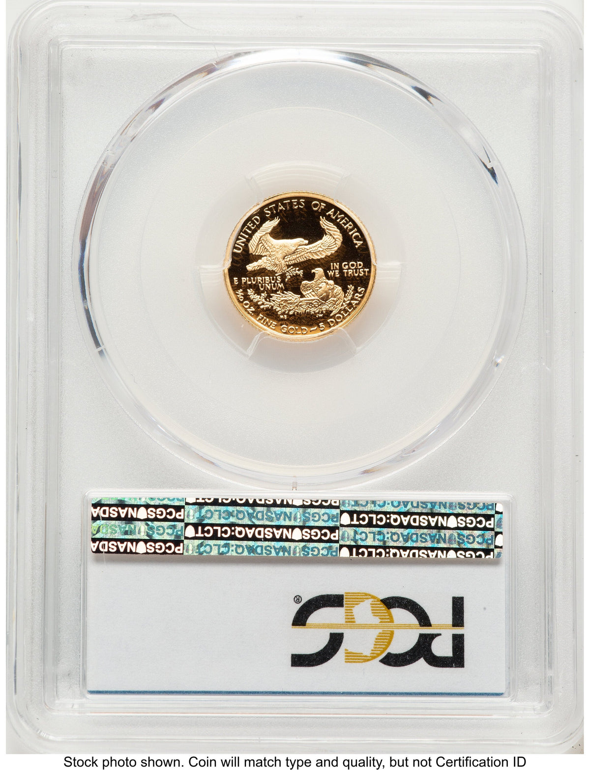 2003-W Proof Gold Eagle 1/10 oz Blue Gradient PCGS PR70