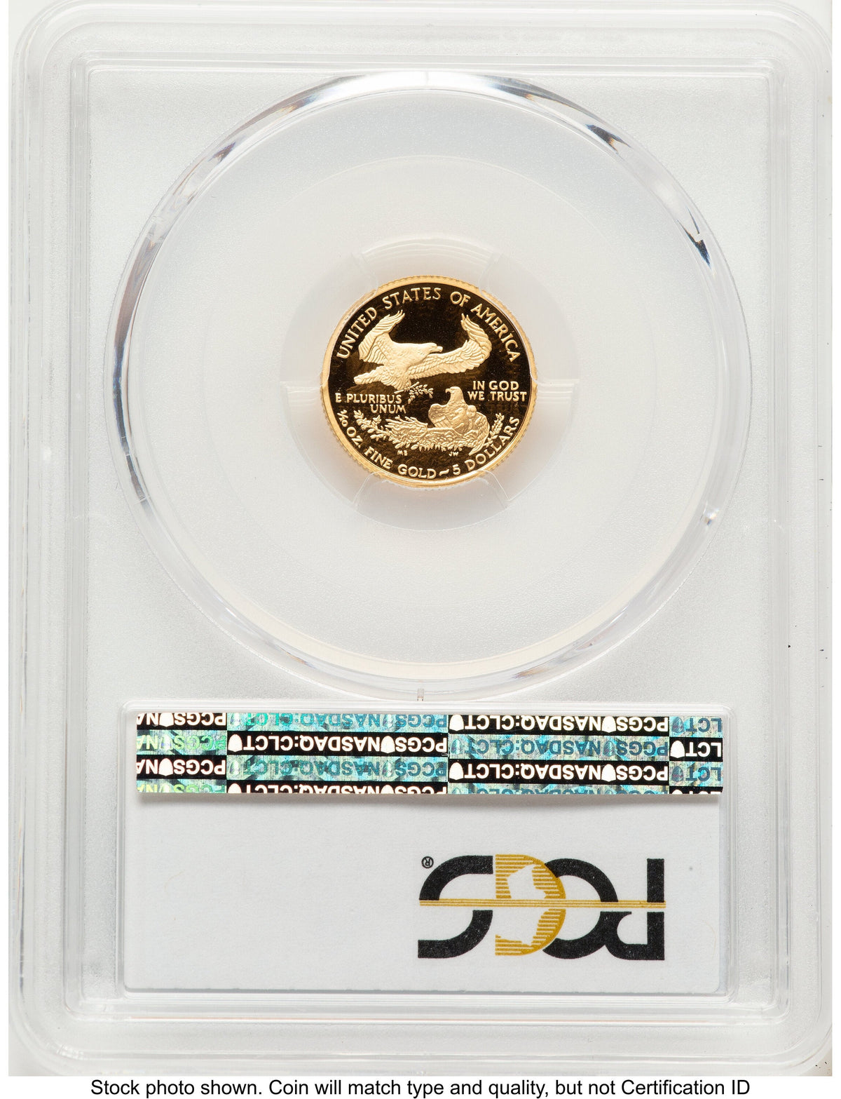 2007-W Proof Gold Eagle 1/10 oz Blue Gradient PCGS PR70