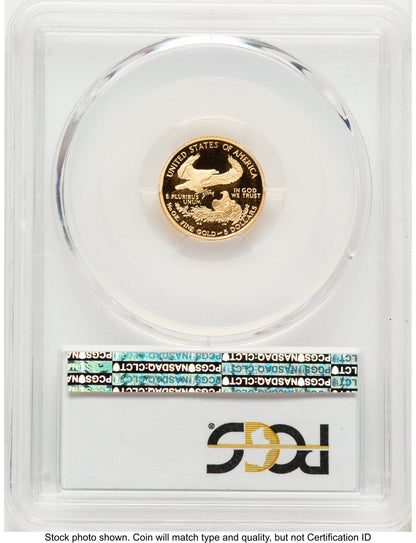 2007-W Proof Gold Eagle 1/10 oz Blue Gradient PCGS PR70