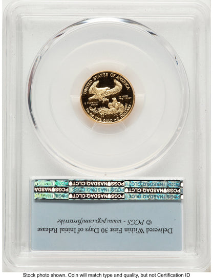 2017-W Proof Gold Eagle 1/10 oz FS Flag PCGS PR70