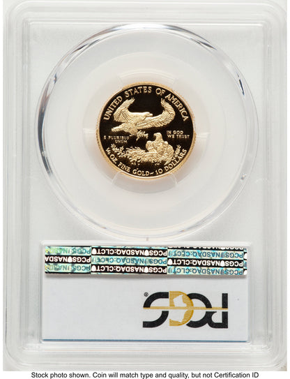 2017-W Proof Gold Eagle 1/4 oz Blue Gradient PCGS PR70