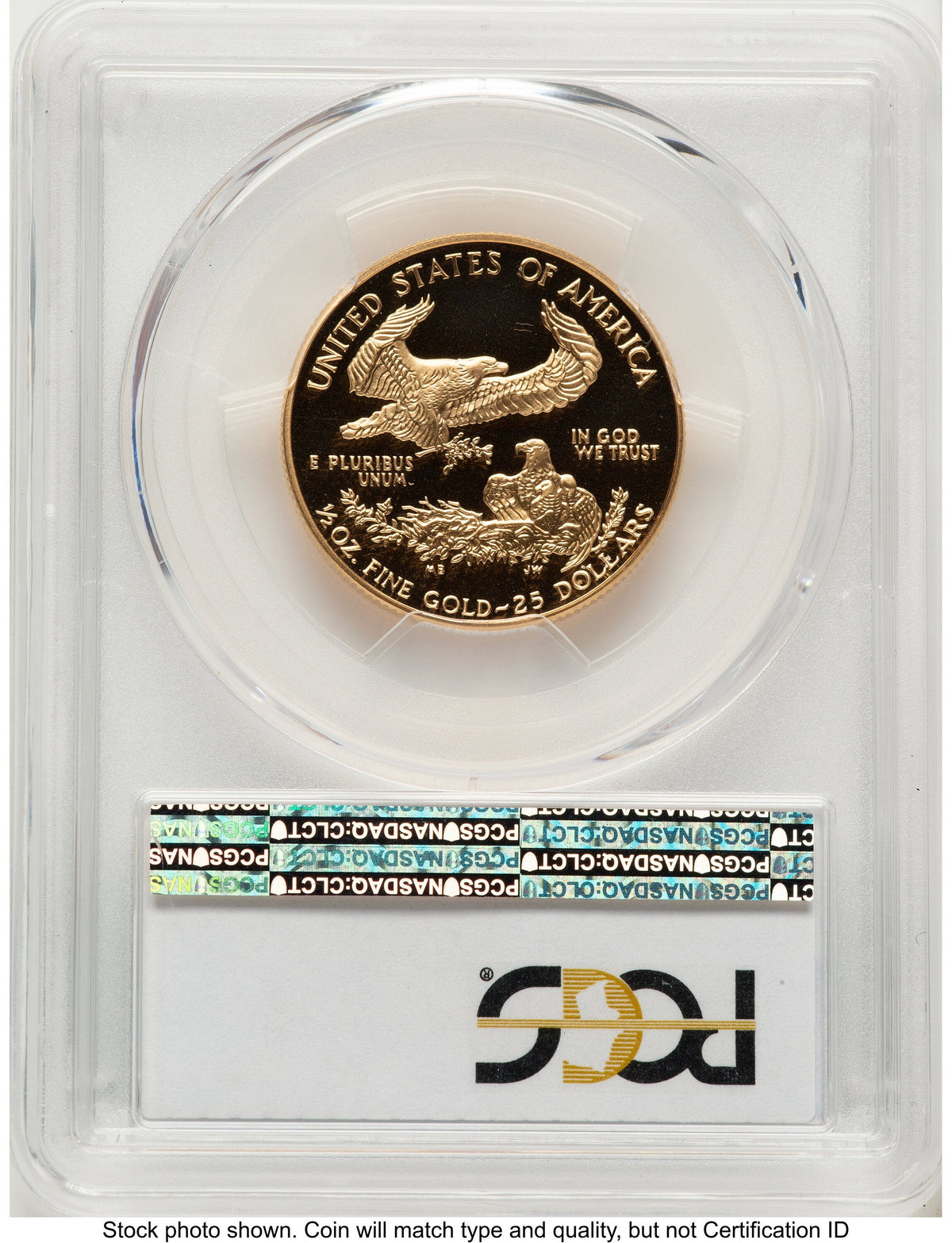 1997-W Proof Gold Eagle 1/2 oz Blue Gradient PCGS PR70
