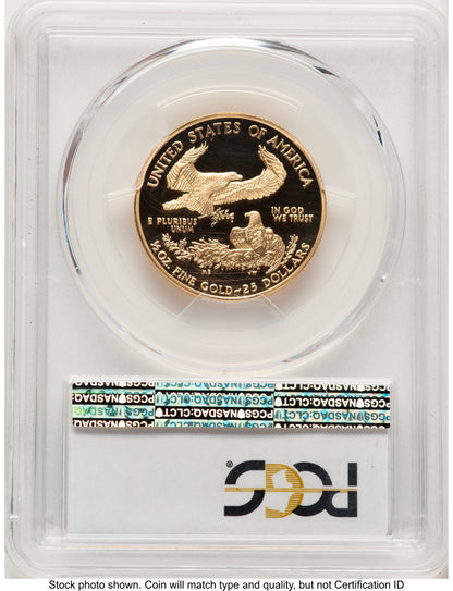 2000-W Proof Gold Eagle 1/2 oz Blue Gradient PCGS PR70