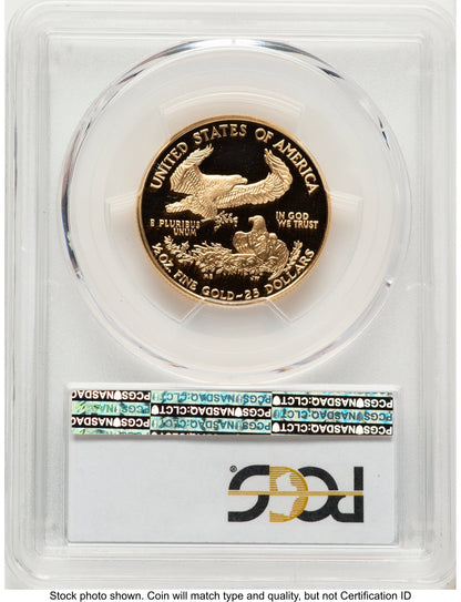 2001-W Proof Gold Eagle 1/2 oz Blue Gradient PCGS PR70