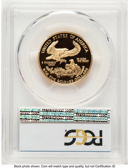 2008-W Proof Gold Eagle 1/2 oz Blue Gradient PCGS PR70