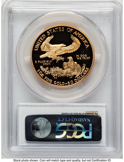 2000-W Proof Gold Eagle 1 oz Blue Gradient PCGS PR70