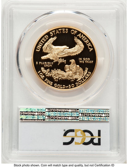 2001-W Proof Gold Eagle 1 oz Blue Gradient PCGS PR70