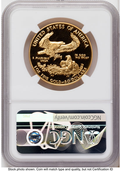 1987-W Proof Gold Eagle 1 oz NGC PF70 Ed Moy