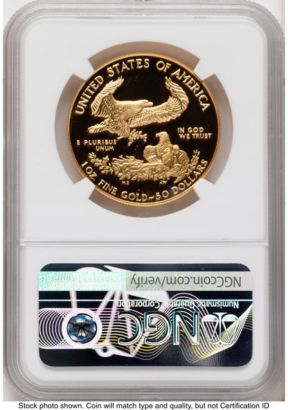 1986-W Proof Gold Eagle 1 oz Anna Cabral NGC PF70