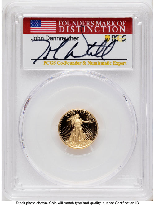 2020-W Proof Gold Eagle 1/10 oz FDI John Dannreuther PCGS PR70