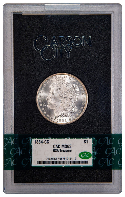 1884-CC $1 GSA Treasure Hoard Morgan Dollar CACG MS63