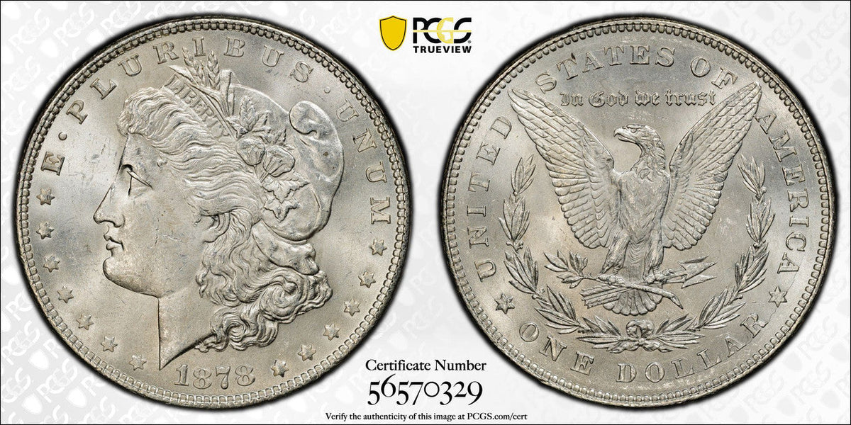 1878 7TF Reverse of 1878 Morgan Dollar PCGS MS64
