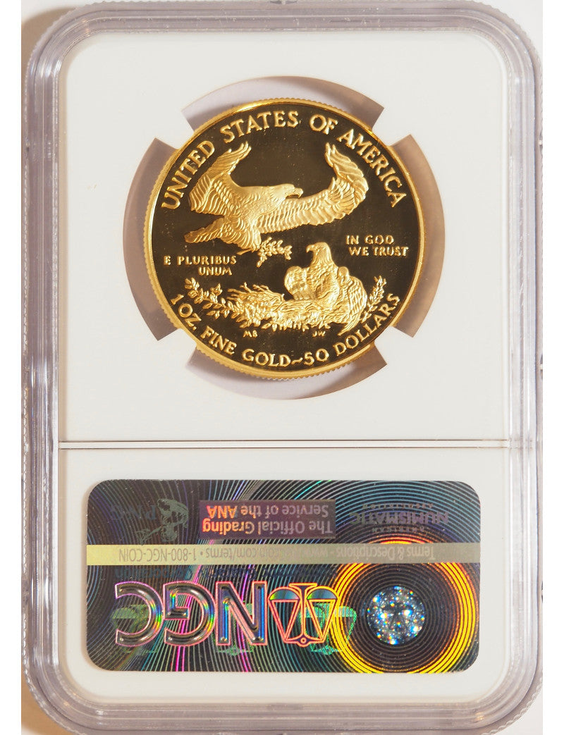 1989 1 oz U.S. Mint Proof Gold Eagle NGC PF70 Ultra Cameo