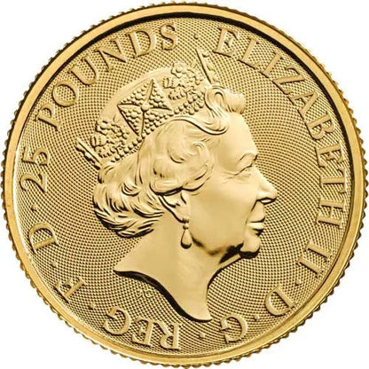 2022 1/4 oz British Gold Tudor Beasts Lion of England Coin