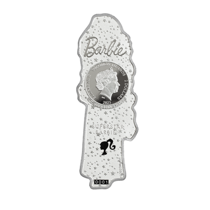 2023 1 oz Superstar Barbie Silver .9999 Fine Coin (Box)