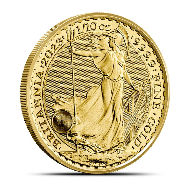 British 1/10 oz Gold Britannia Coin BU (Random Year)