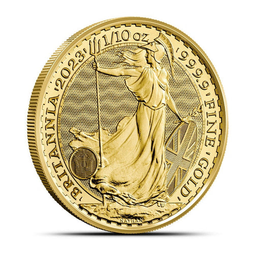 British 1/10 oz Gold Britannia Coin BU (Random Year)