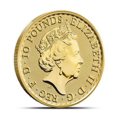 British 1/10 oz Gold Britannia Coin BU (Random Year)