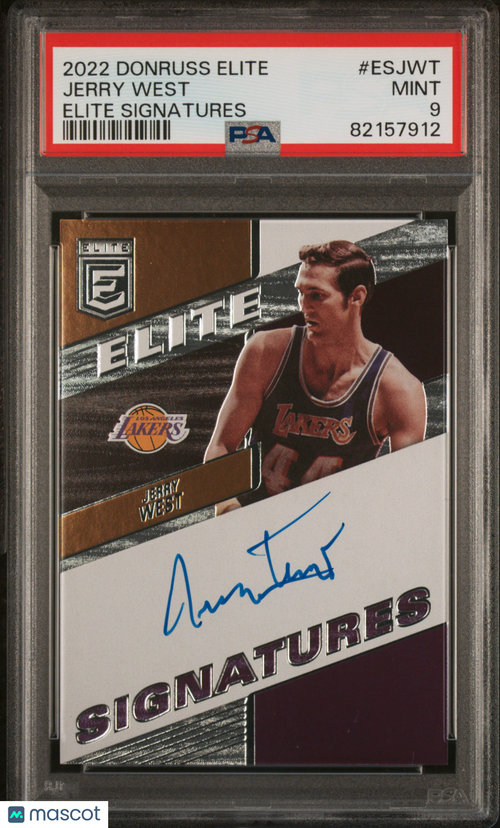 2022 Panini Donruss Elite Signatures Jerry West #ESJWT PSA 9