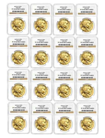 2006-2025 American Gold Buffalo Full Date Run Set NGC PF70