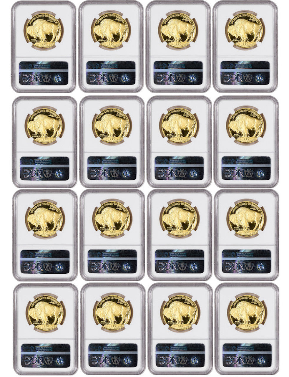 2006-2025 American Gold Buffalo Full Date Run Set NGC PF70