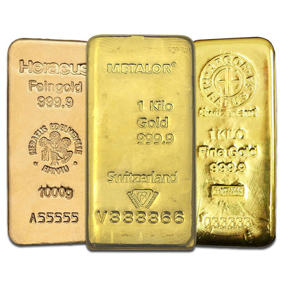 1 Kilo Gold Bar 32.15 oz .9999 Pure Good Delivery
