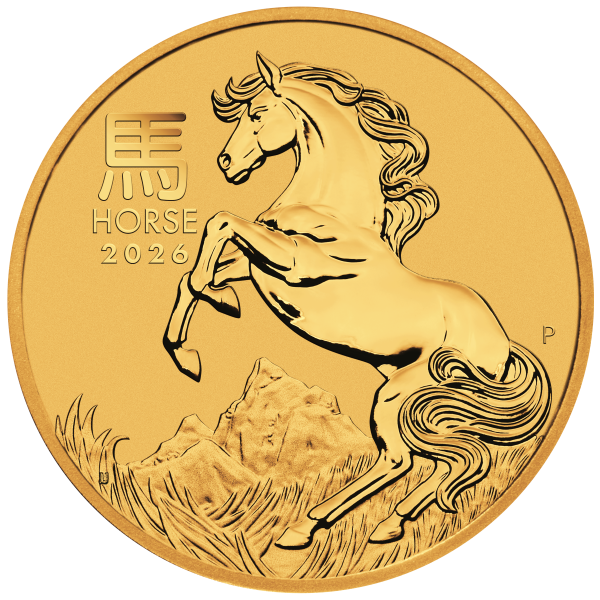2026 1/10 oz Australian Gold Lunar Horse Coin BU