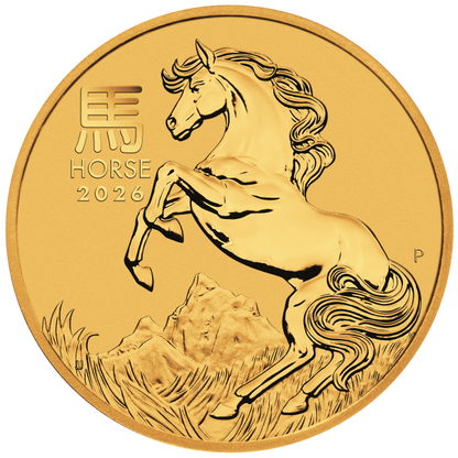 2026 1/10 oz Australian Gold Lunar Horse Coin BU