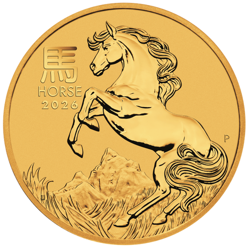 2026 1/10 oz Australian Gold Lunar Horse Coin BU