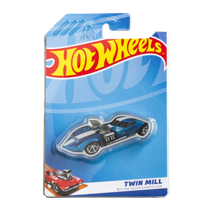 1 oz PAMP Suisse Silver 2023 Hot Wheels Twin Mill™ Colored Coin $2