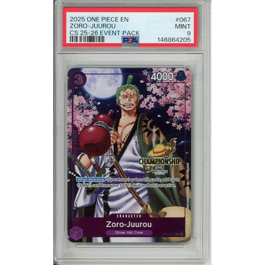 One Piece Graded: Zoro-Juurou OP05-067 Championship 25-26 Event Pack PSA 9