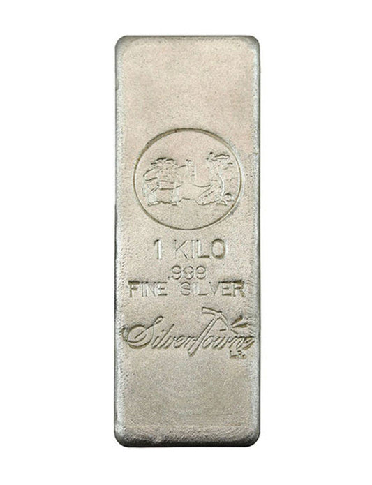 1 Kilo SilverTowne Poured Silver Bar
